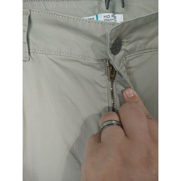 Lee Riders Woman 18P Brown Khaki Mid Rise 5 Pocket Pants Straight Leg - Picture 5 of 12